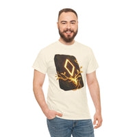 Ingwaz Rune Sacred Seed T-Shirt - Heavy Cotton Classic Fit Tee - Unisex White