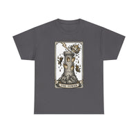 The Tower Tarot Card Graphic T-Shirt - Heavy Cotton Classic Fit Tee - Unisex White