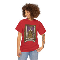Justice Tarot Card Graphic T-Shirt - Heavy Cotton Classic Fit Tee - Unisex White