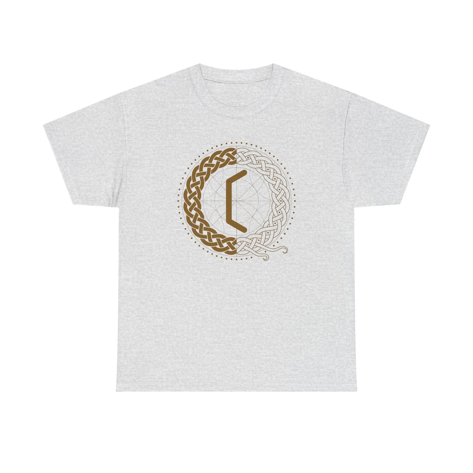 Perthro Rune Lot Cup T-Shirt - Heavy Cotton Classic Fit Tee - Unisex White