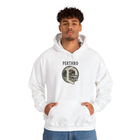 Perthro Rune Lot Cup Hoodie - Heavy Blend Fleece Pullover - Unisex White
