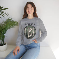 Berkana Rune Earth Mother Sweatshirt - Heavy Blend Cotton-Poly Crewneck - Unisex White