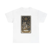 Tarot The Star Card Graphic T-Shirt - Heavy Cotton Classic Fit Tee - Unisex Off White