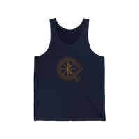 Raido Journey Rune Symbol Tank Top - Soft Airlume Cotton Jersey - Unisex White