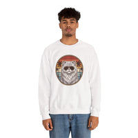 Persian Cool Cat 70s Sunset Aviators Sweatshirt - Heavy Blend Cotton-Poly Crewneck - Unisex White