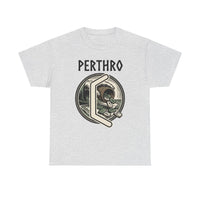 Perthro Norse Rune Graphic T-Shirt - Heavy Cotton Classic Fit Tee - Unisex White