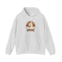Sphynx Cat Retro Sunset Hoodie - Soft Blend Fleece Pullover - Unisex Ash