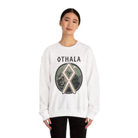 Othala Rune Inheritance Sweatshirt - Heavy Blend Crewneck Fleece - Unisex White