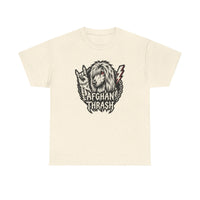 Headbanger Rocker Dogs Graphic T-Shirt - Heavy Cotton Classic Fit Tee - Unisex White