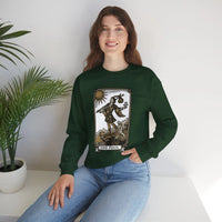 The Fool Tarot Card Graphic Sweatshirt - Heavy Blend Crewneck Fleece - Unisex White