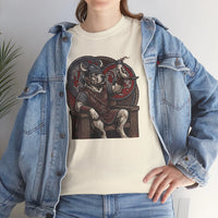 Viking Berserker Dogs Graphic T-Shirt - Heavy Cotton Classic Fit Tee - Unisex White