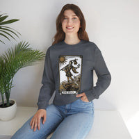 The Fool Tarot Card Graphic Sweatshirt - Heavy Blend Crewneck Fleece - Unisex White