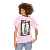 The Hanged Man Tarot Card T-Shirt - Heavy Cotton Classic Fit Tee - Unisex White