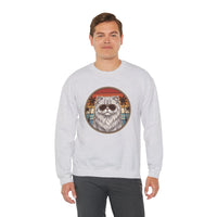 Persian Cool Cat 70s Sunset Aviators Sweatshirt - Heavy Blend Cotton-Poly Crewneck - Unisex White