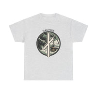 Nauthiz Rune Need Fire T-Shirt - Heavyweight Classic Fit Cotton Tee - Unisex White