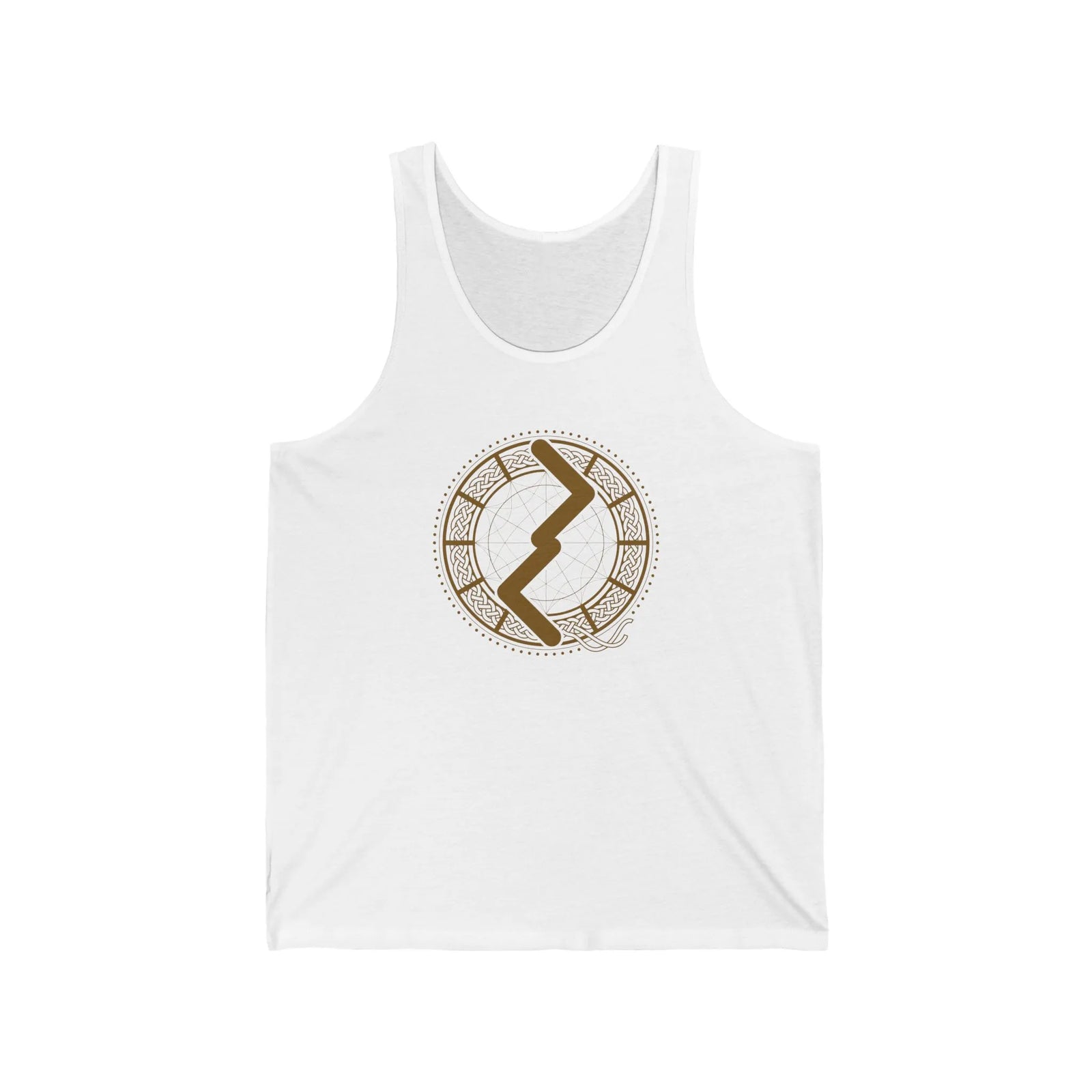 Jera Rune Harvest Symbol Tank Top - Lightweight Airlume Cotton Jersey - Unisex Athletic Heather