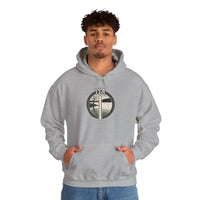 Isa Rune Ice Stillness Hoodie - Heavy Blend Fleece Pullover - Unisex White