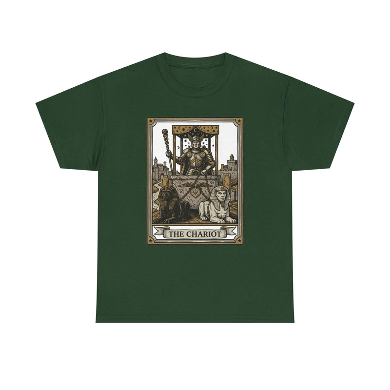 The Chariot Tarot Card T-Shirt - Heavy Cotton Classic Fit Tee - Unisex White