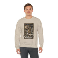 The Hermit Tarot Card Sweatshirt - Heavy Blend Crewneck Fleece - Unisex Off White