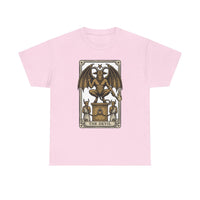 The Devil Tarot Card Graphic T-Shirt - Heavy Cotton Classic Fit Tee - Unisex White