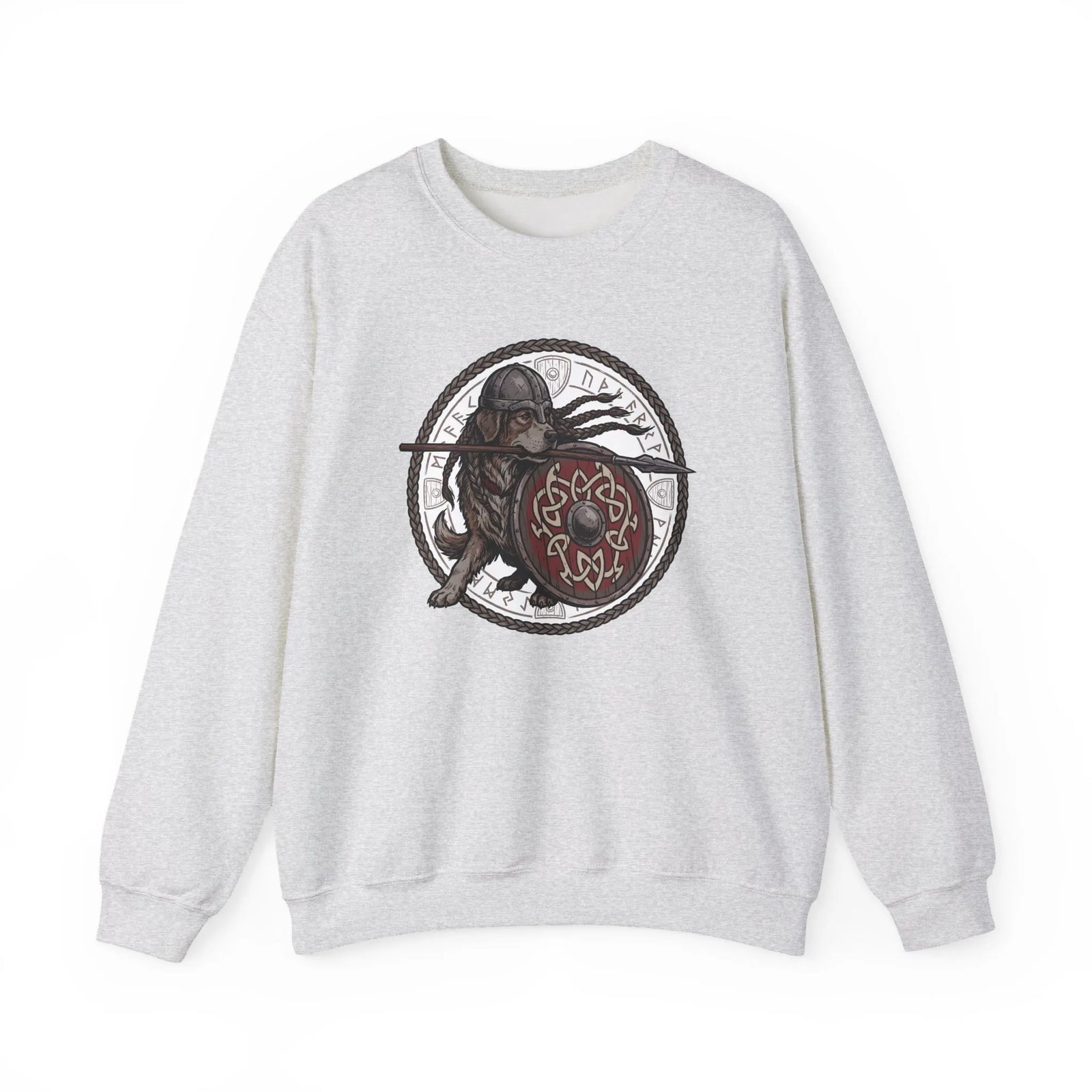 Shieldmaiden Viking Berserker Dogs Sweatshirt - Heavyweight Fleece Crewneck - Unisex White