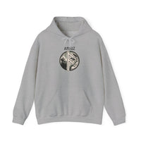 Ansuz Rune Norse Wisdom Graphic Hoodie - Heavy Blend Cotton-Poly Pullover - Unisex White
