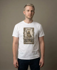 The Magician Tarot Card T-Shirt - Heavyweight 100% Cotton Classic Tee - Unisex White
