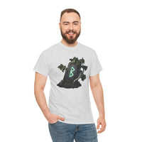 Berkana Rune Birch Tree Graphic T-Shirt - Heavy Cotton Classic Fit Tee - Unisex White