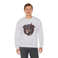 Warpaint Viking Berserker Dog Sweatshirt - Durable Cotton Blend Fleece Crew - Unisex White