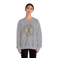 Gebo Rune Celtic Knotwork Sweatshirt - Classic Fit Fleece Crewneck - Unisex White