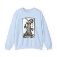 The Tower Tarot Card Sweatshirt - Heavy Blend Fleece Crewneck - Unisex White