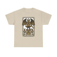 The Devil Tarot Card Graphic T-Shirt - Heavy Cotton Classic Fit Tee - Unisex White