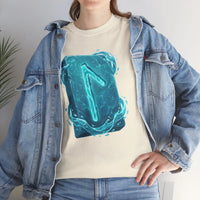 Laguz Water Rune Intuition Graphic T-Shirt - Heavy Cotton Classic Fit Tee - Unisex White
