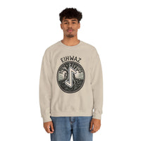 Eihwaz Yew Tree Rune Sweatshirt - Medium-Heavy Fleece Crewneck - Unisex White