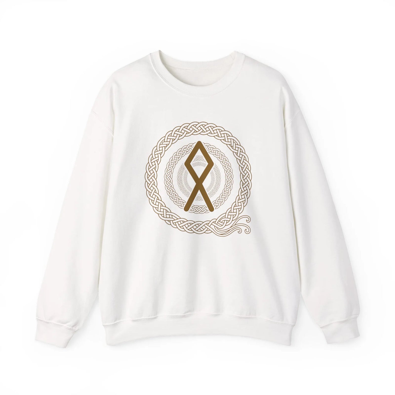 Othala Rune Inheritance Sweatshirt - Heavy Blend Crewneck Fleece - Unisex Off White