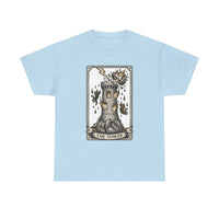 The Tower Tarot Card Graphic T-Shirt - Heavy Cotton Classic Fit Tee - Unisex White