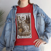 Empress Tarot Card Graphic T-Shirt - Heavy Cotton Classic Fit Tee - Unisex White