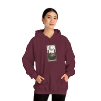 Moon Tarot Card Graphic Hoodie - Soft Fleece Blend Pullover - Unisex Ash