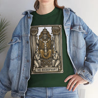 Hierophant Tarot Card Graphic T-Shirt - Heavy Cotton Classic Fit Tee - Unisex White