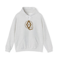Ingwaz Rune Symbol Hoodie - Heavy Blend Fleece Pullover - Unisex Off White
